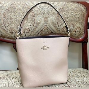 Coach Town Buckle Bag Leather Taupe Color